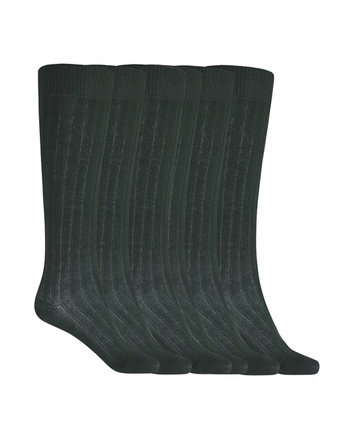 Imagen 0 de Pack de 6 pares de calcetines de algodón de canalé Basix
