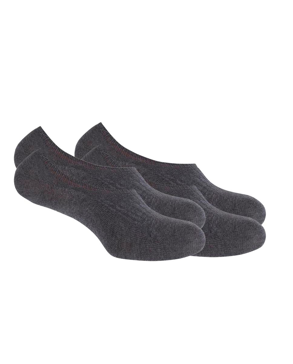 Imagen 1 de Pack de 4 pares de calcetines pinkies de algodón de hombre lisos - Gris Gris