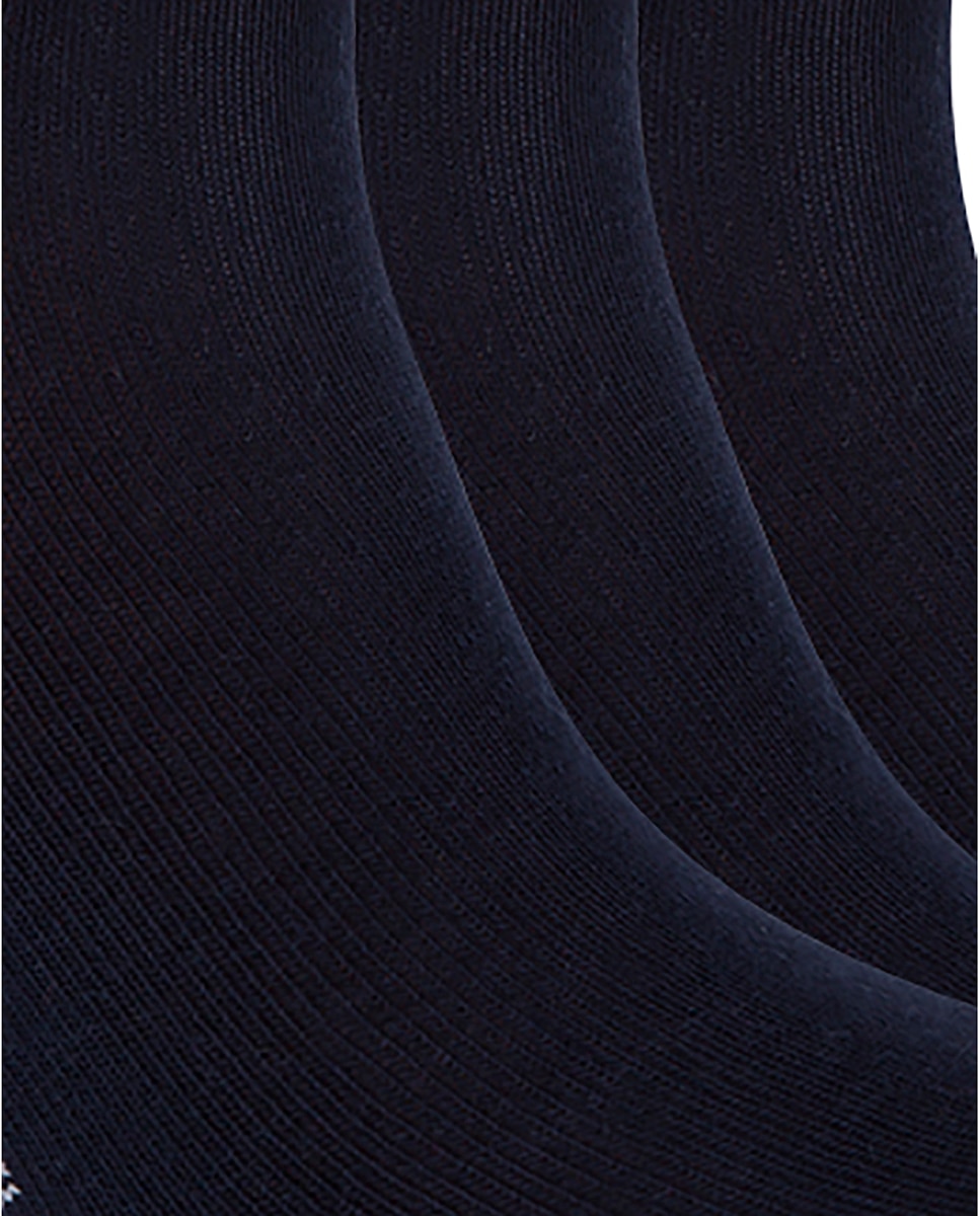 Imagen 2 de Pack de 6 pares de calcetines tobilleros de algodón de hombre lisos - basix - Azul marino Azul marino