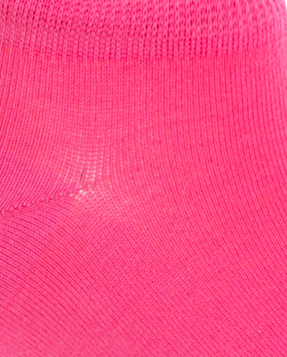 Pack de 2 pares de calcetines de mujer de algodón mercerizado lisos - Punto Blanco - Fucsia Fucsia-2