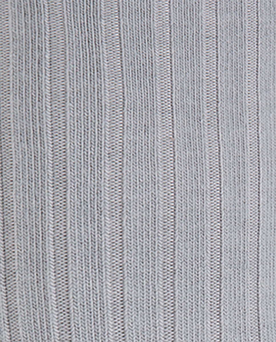 Pack de 2 pares de calcetines de mujer de bambú canalé con puño no aprieta - Punto Blanco - Gris Gris-2