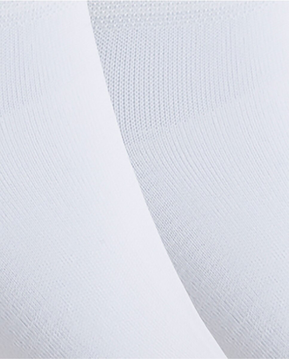 Pack de 2 pares de calcetines de mujer de algodón mercerizado lisos - Punto Blanco - Banana - Blanco Blanco-2