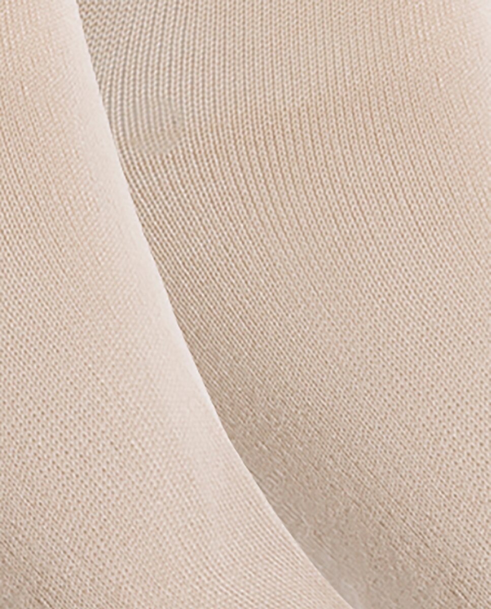 Pack de 2 pares de calcetines de mujer de algodón mercerizado lisos - Punto Blanco - Banana - Beige Beige-2