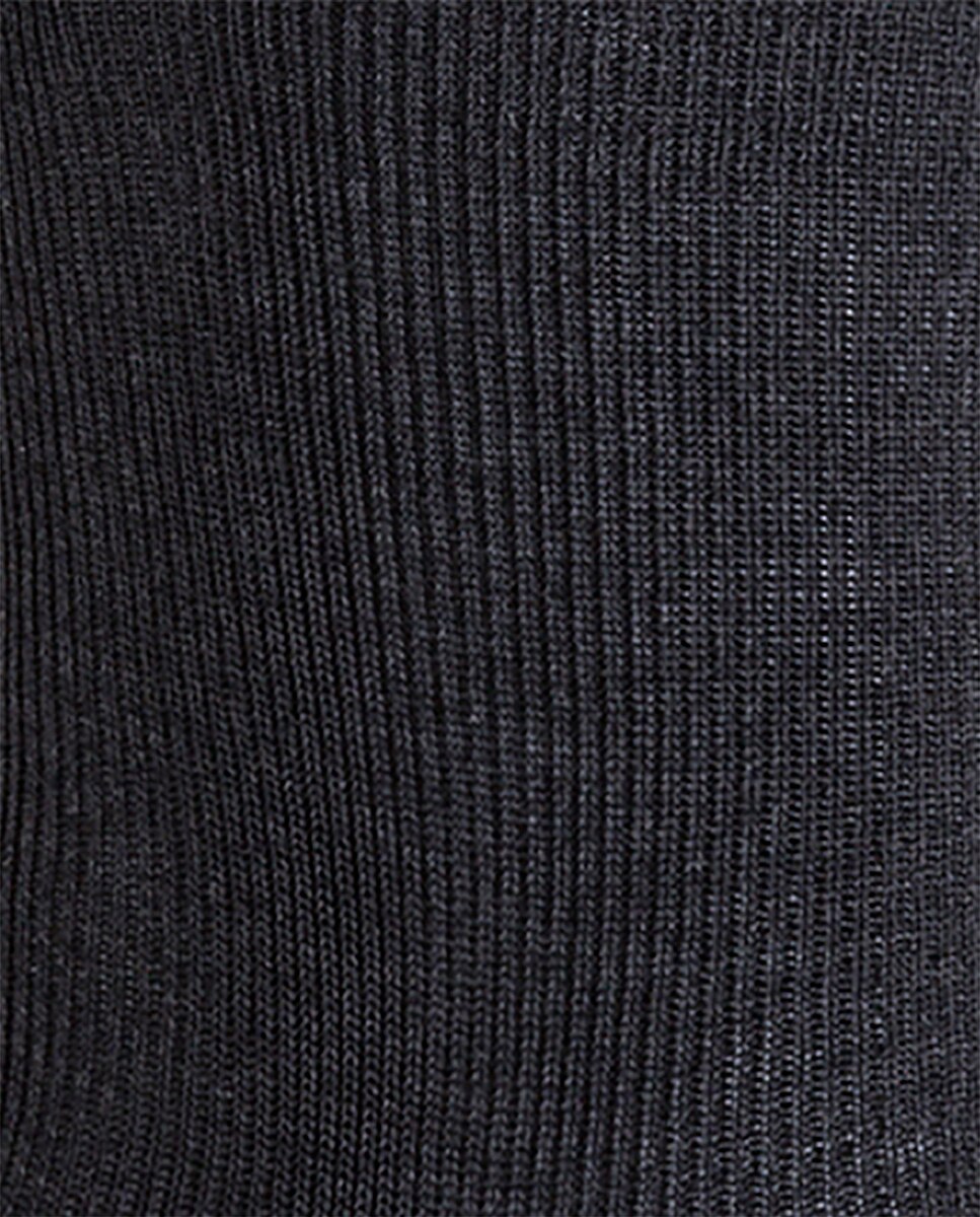 Pack de 2 pares de calcetines de mujer de algodón mercerizado de canalé antialérgico - Punto Blanco - Negro Negro-2