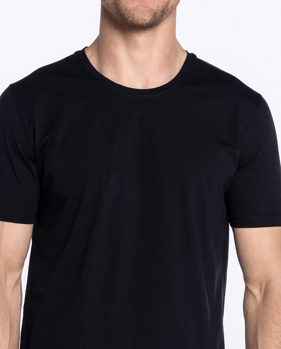 Camiseta de hombre de manga corta en color negro · Punto Blanco