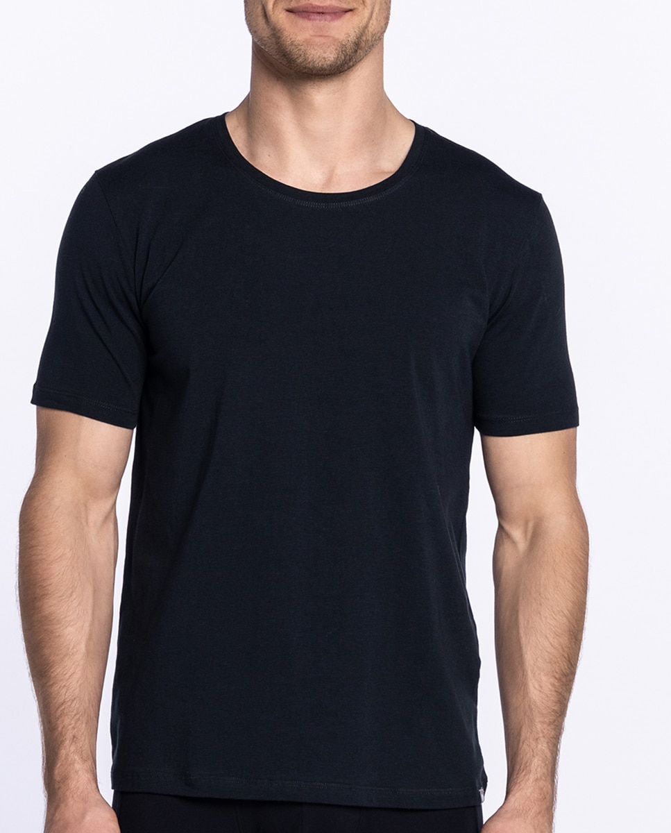 Camiseta de hombre de manga corta - Punto Blanco - Negro Negro-1