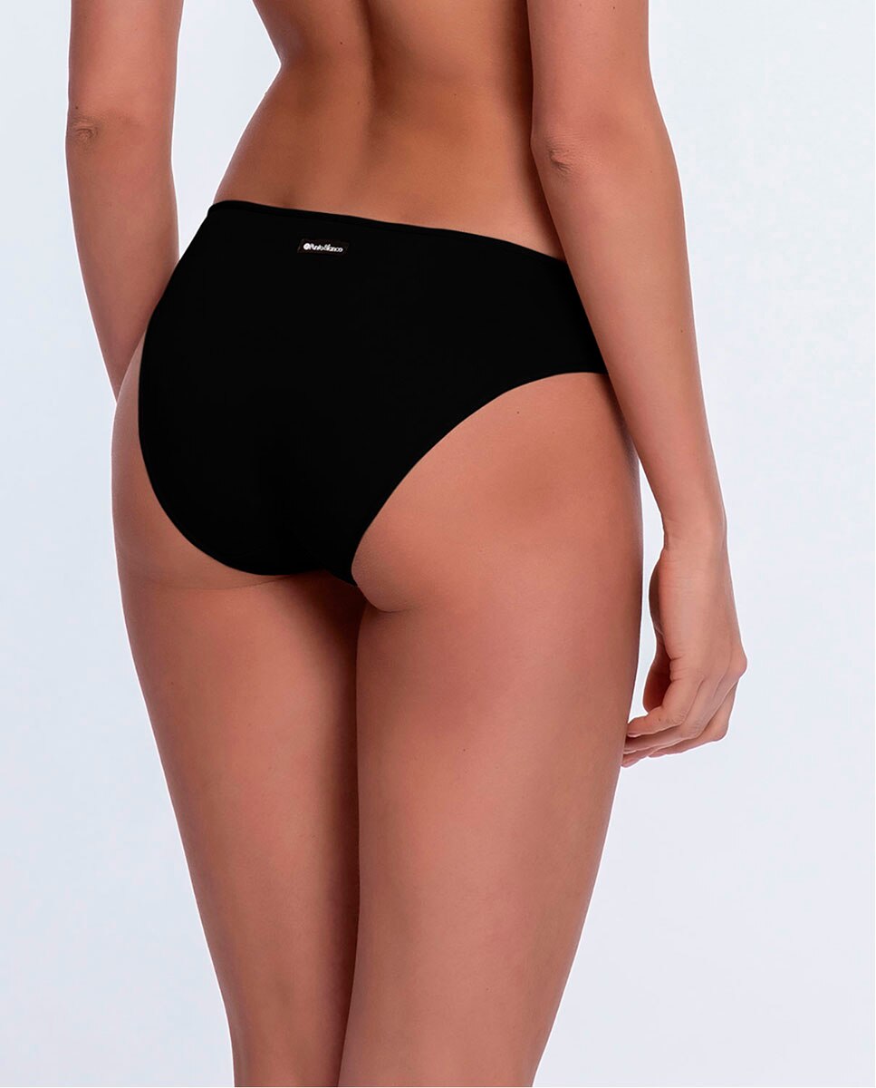Pack de 3 bragas de microfibra lisa - Punto Blanco - Negro Negro-2