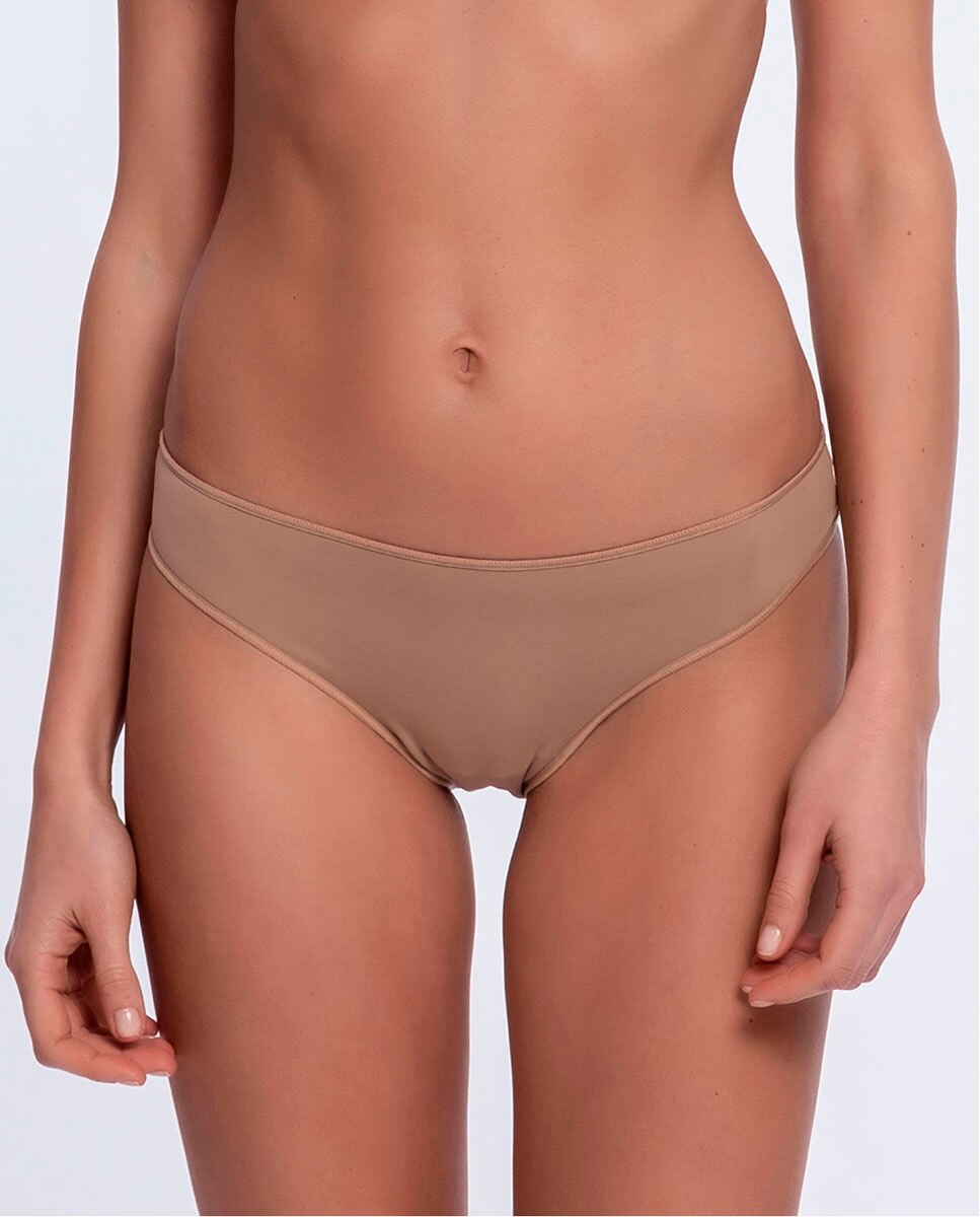 Pack de 3 bragas de microfibra lisa - Punto Blanco - Beige Beige-1