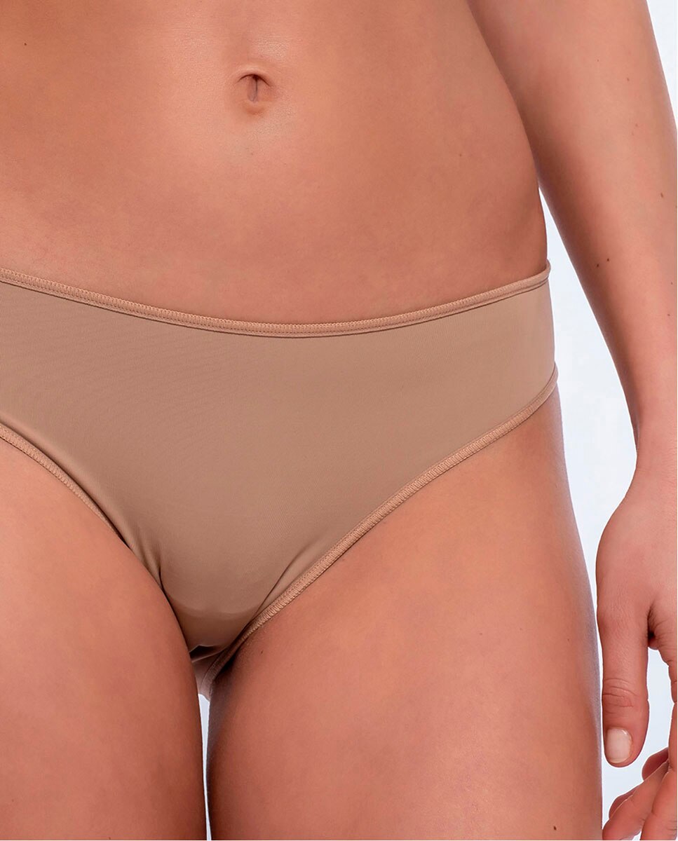 Pack de 3 bragas de microfibra lisa - Punto Blanco - Beige Beige-3