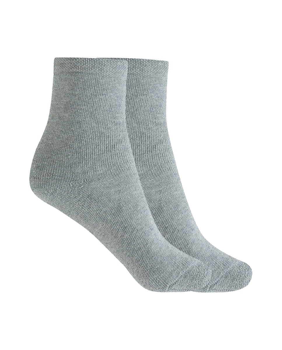 Imagen 1 de Pack de 2 pares de calcetines de niño de algodón térmicos - Punto Blanco - Gris Gris