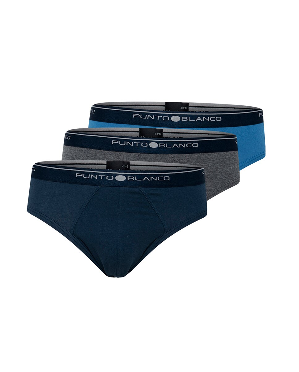 Pack 3 slips de hombre multicolor · Punto Blanco