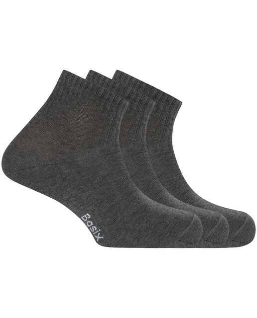 Imagen 0 de Pack de 9 pares de calcetines de hombre de algodón tobilleros en color gris