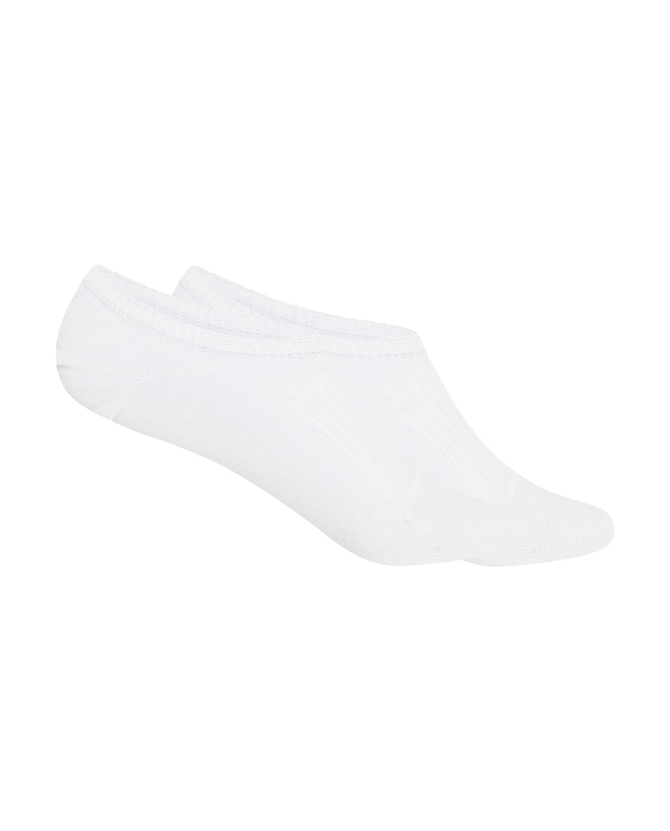 Imagen 0 de Pack de 2 pares de calcetines invisibles de bambú de hombre Blanco