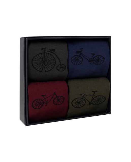 Imagen 0 de Pack de 4 pares de calcetines de hombre de algodón multicolor