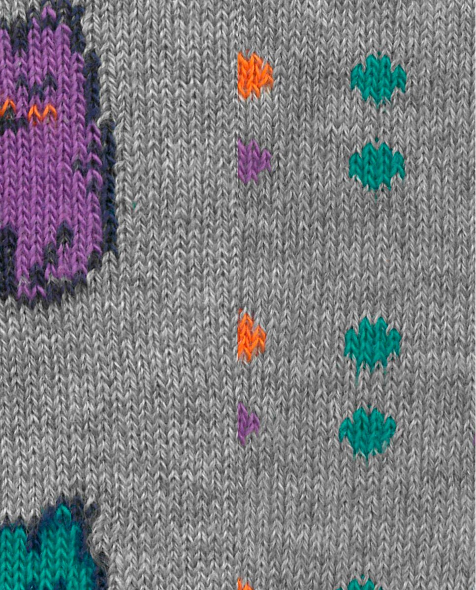 Pack de 2 pares de calcetines de niña en algodón con gatos y lunares - Punto Blanco - Gris Gris-4