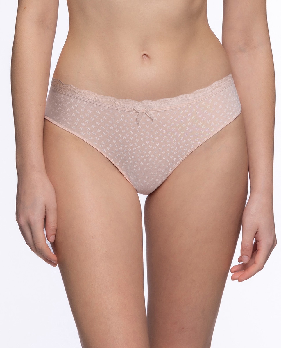 Pack de 3 bragas de algodón elástico estampadas - Punto Blanco - Multicolor Multicolor-5