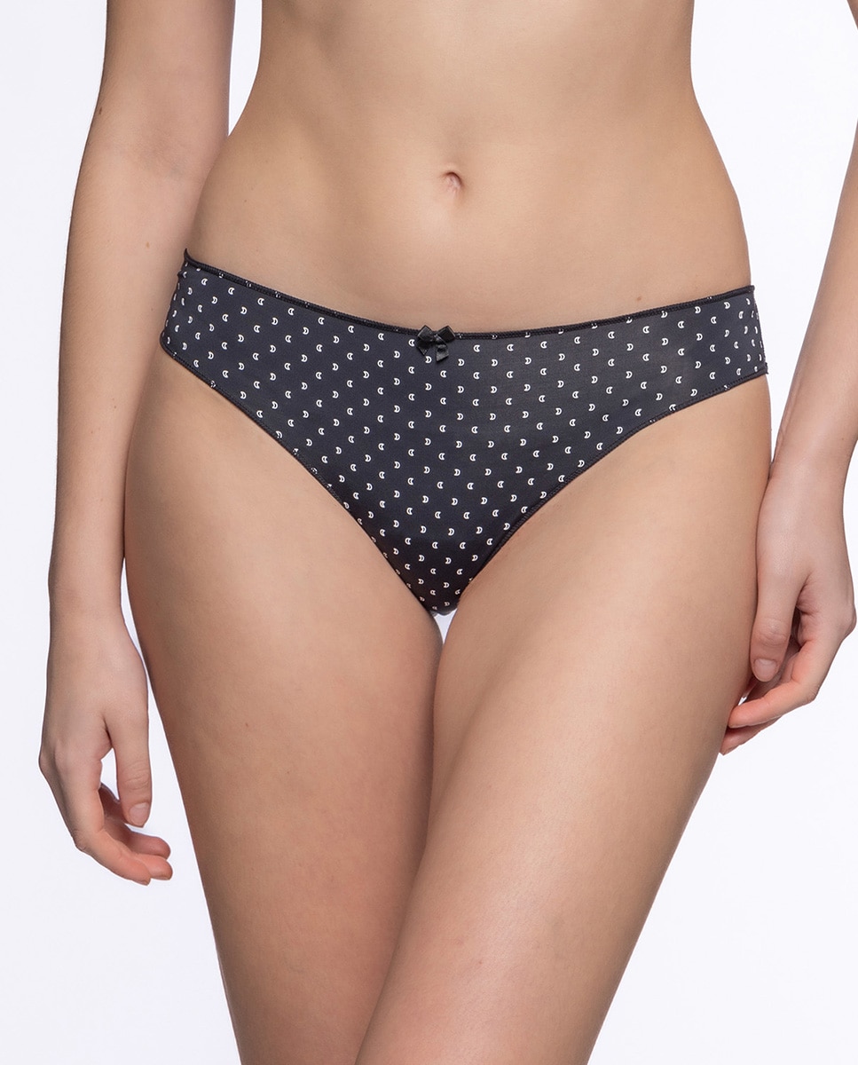 Pack de 3 bragas bikini de microfibra - Punto Blanco - Negro / Blanco Negro / Blanco-6