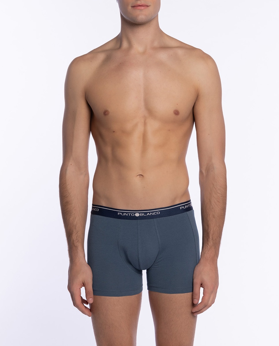 Imagen 2 de Pack 3 boxérs de hombre de punto - Punto Blanco - Gris Gris