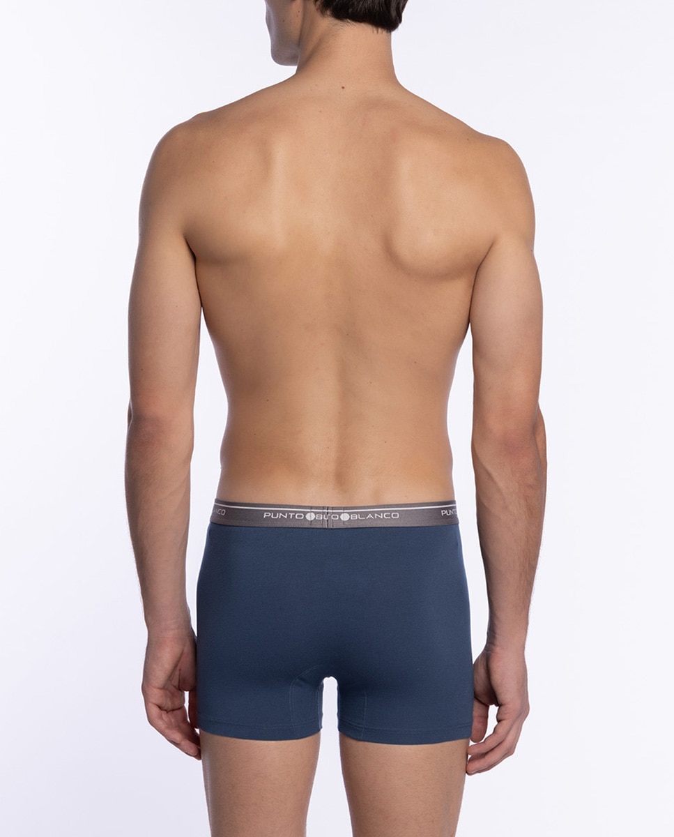 Imagen 4 de Pack 3 boxérs de hombre de punto - Punto Blanco - Azul marino Azul marino