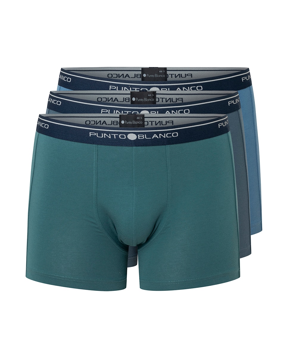 Imagen 6 de Pack 3 boxérs de hombre de punto - Punto Blanco - Verde Verde