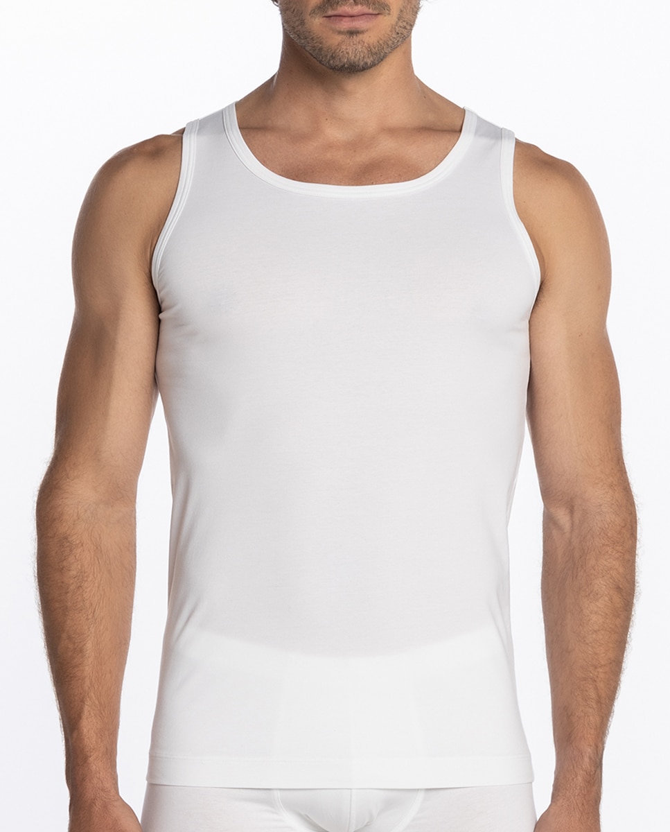 Camiseta de hombre de tirantes - Punto Blanco - Blanco Blanco-1