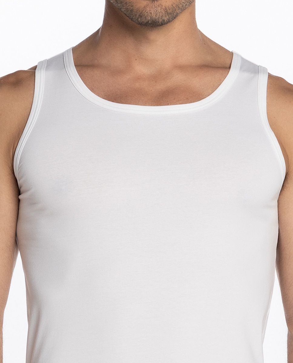 Camiseta de hombre de tirantes - Punto Blanco - Blanco Blanco-3