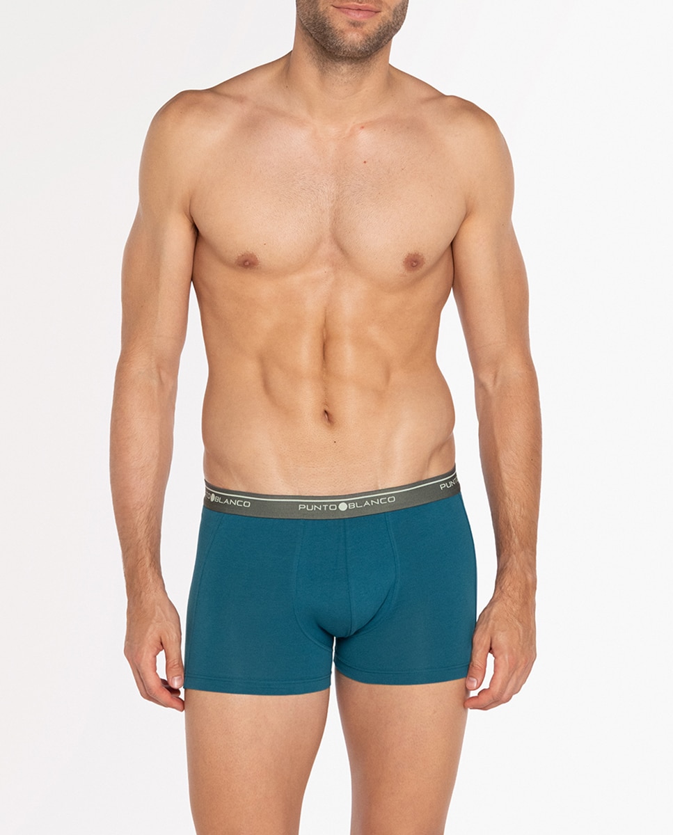 Imagen 1 de Ropa interior de hombre. Pack de 3 bóxers de algodón peinado: 93% y elastano:7%. Costuras interiores planas - Punto Blanco - Multicolor Multicolor