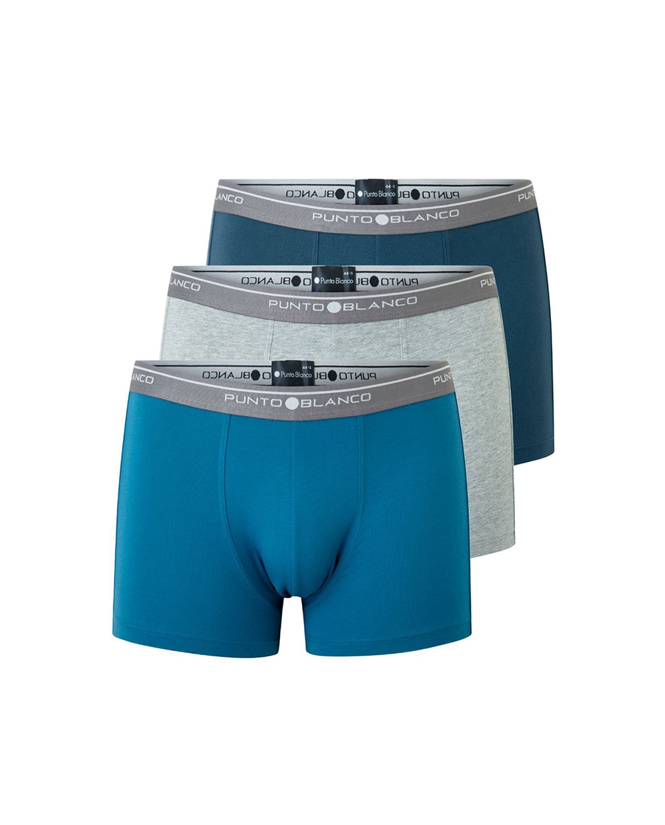 Imagen 6 de Ropa interior de hombre. Pack de 3 bóxers de algodón peinado: 93% y elastano:7%. Costuras interiores planas - Punto Blanco - Multicolor Multicolor