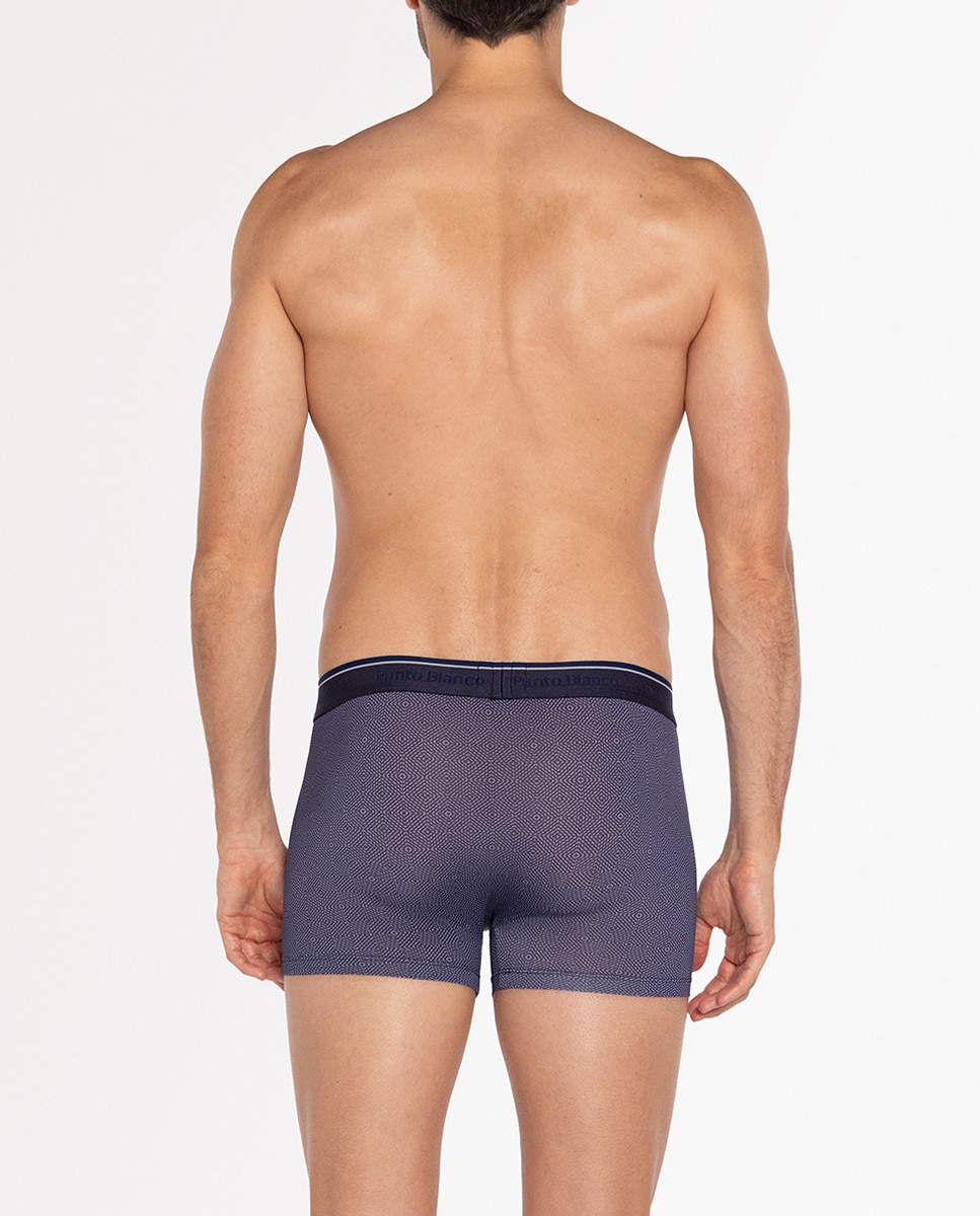 Imagen 2 de Bóxer de hombre - Punto Blanco - Azul marino Azul marino