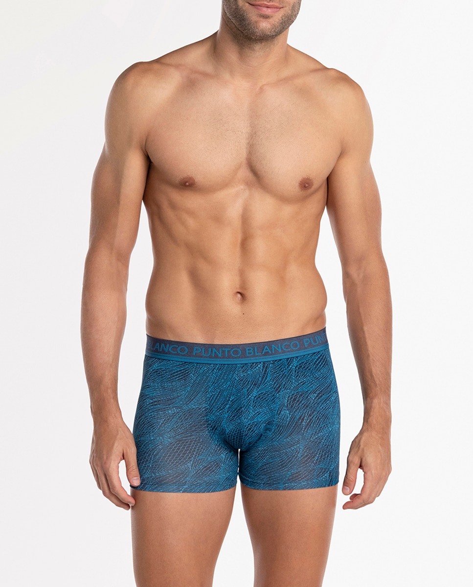 Bóxer de hombre - Punto Blanco - Azul marino Azul marino-1