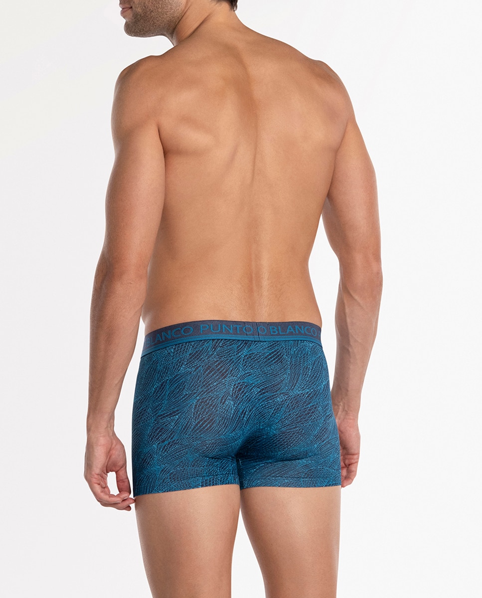 Bóxer de hombre - Punto Blanco - Azul marino Azul marino-2