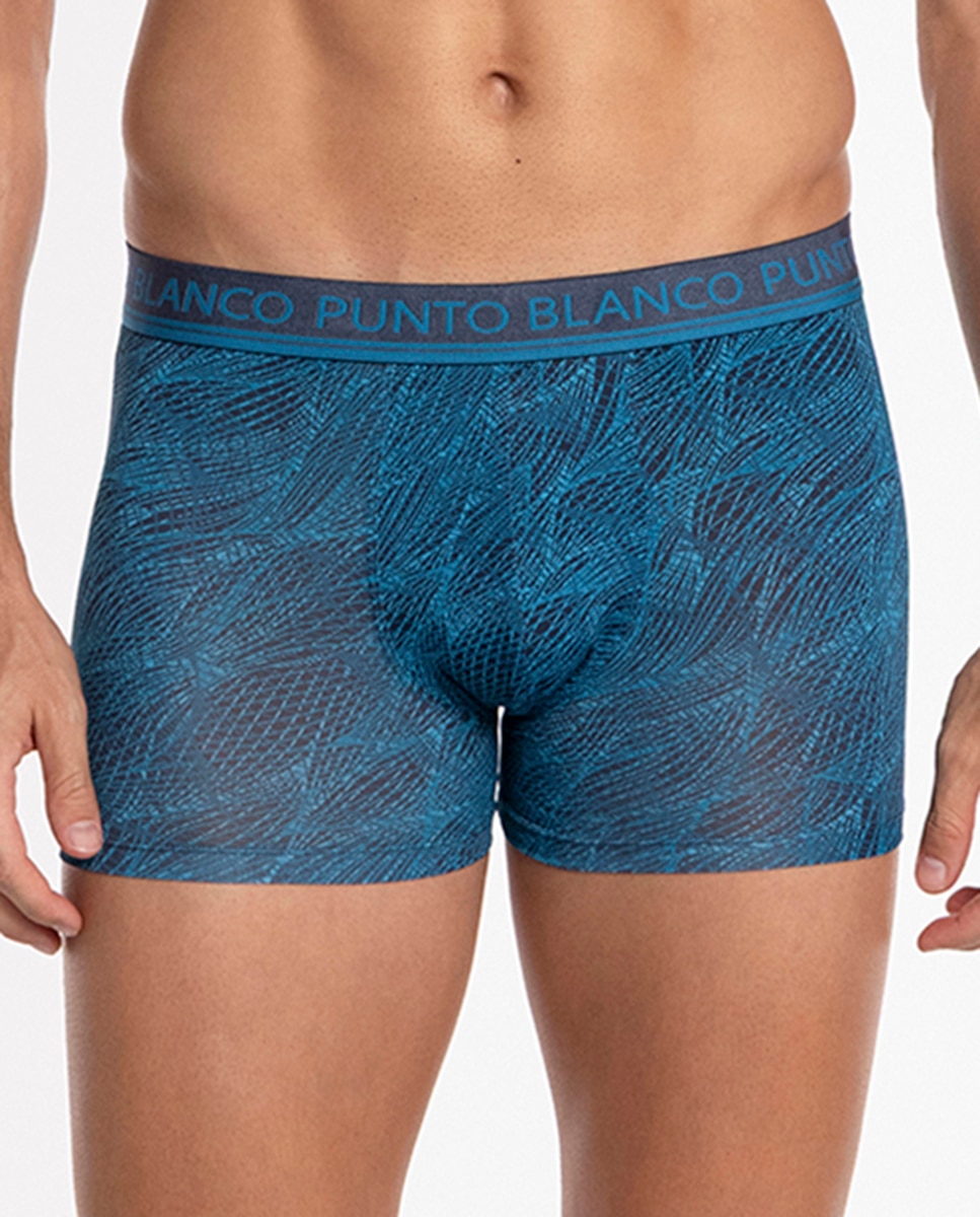 Bóxer de hombre - Punto Blanco - Azul marino Azul marino-3
