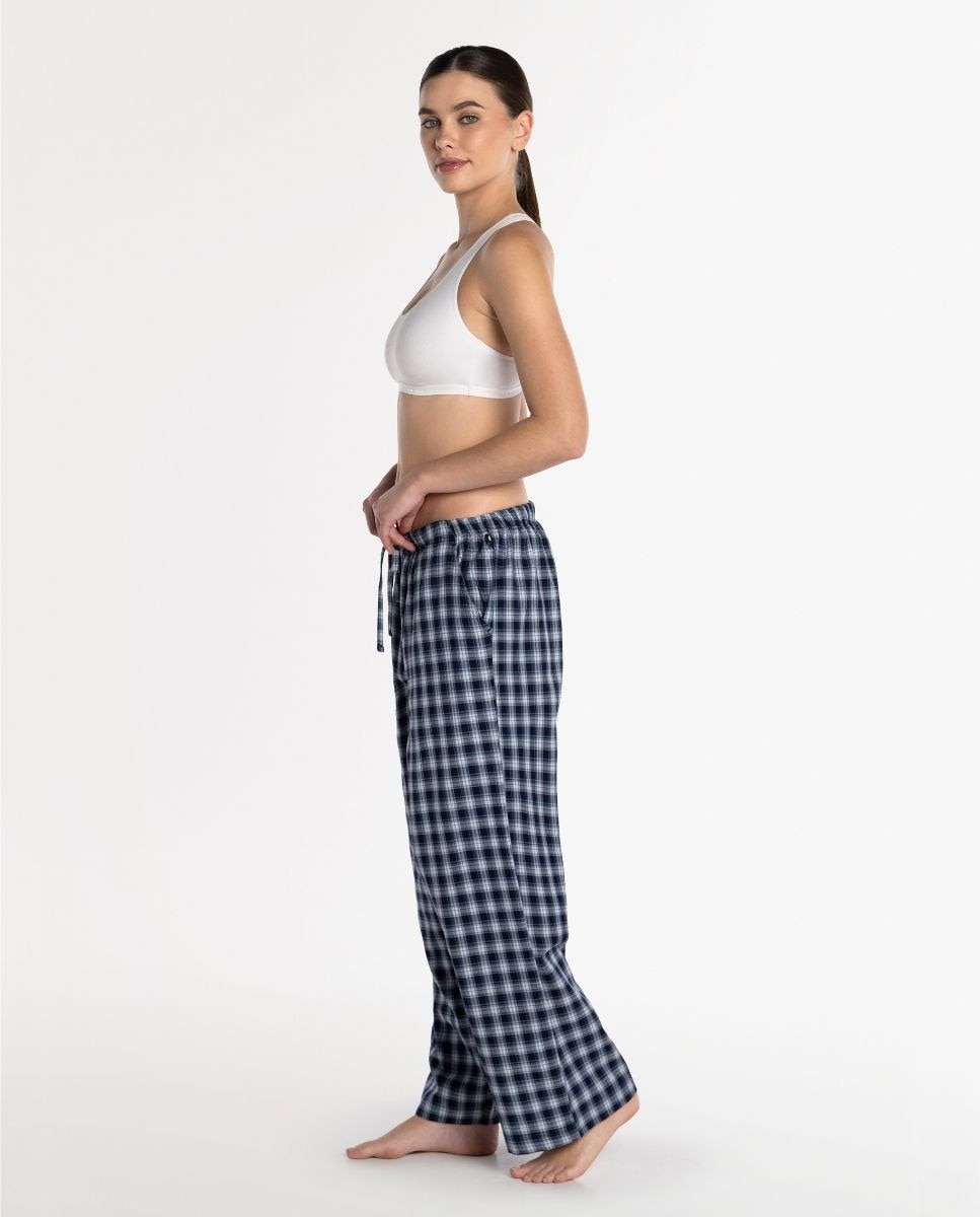 Imagen 0 de Pantalón homewear de mujer de algodón Azul marino