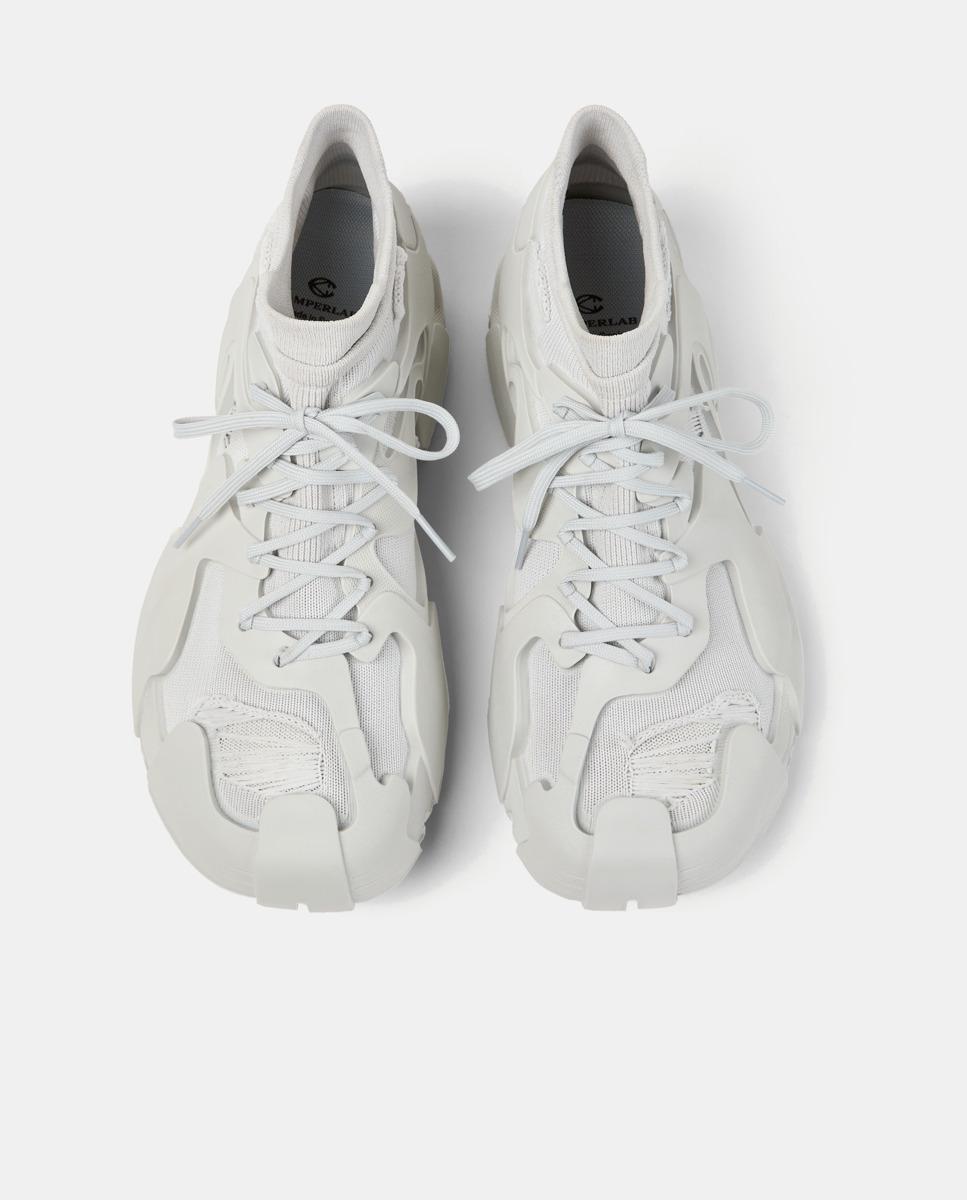 Zapatillas deportivas de hombre tossu lisas con calcetín interior - camperlab - Gris Gris-3