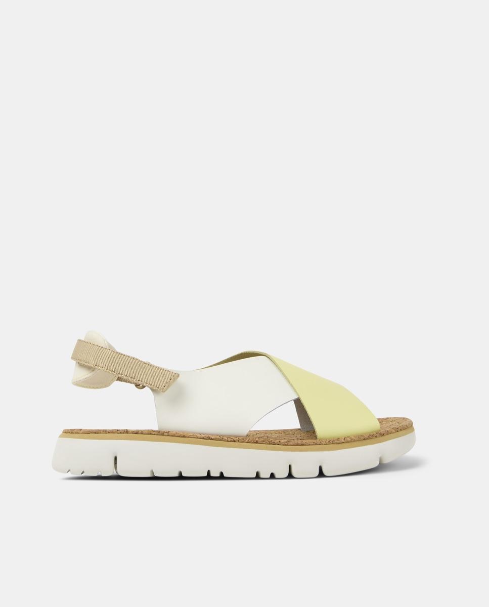 Camper - Sandalias planas de mujer Oruga de piel.