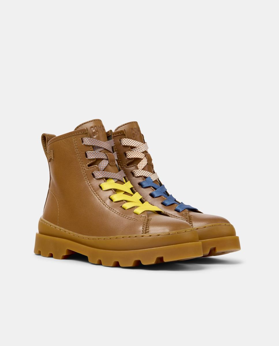 Botines de niño brutus twins de piel - Camper - Marrón Marrón-6