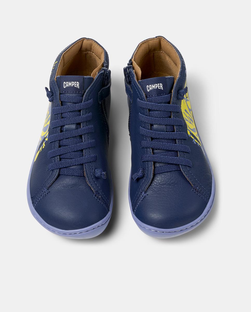 Zapatillas de piel de niño peu cami - Camper - Azul Azul-2