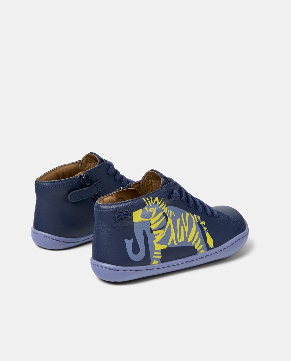 Zapatillas de piel de niño peu cami - Camper - Azul Azul-3