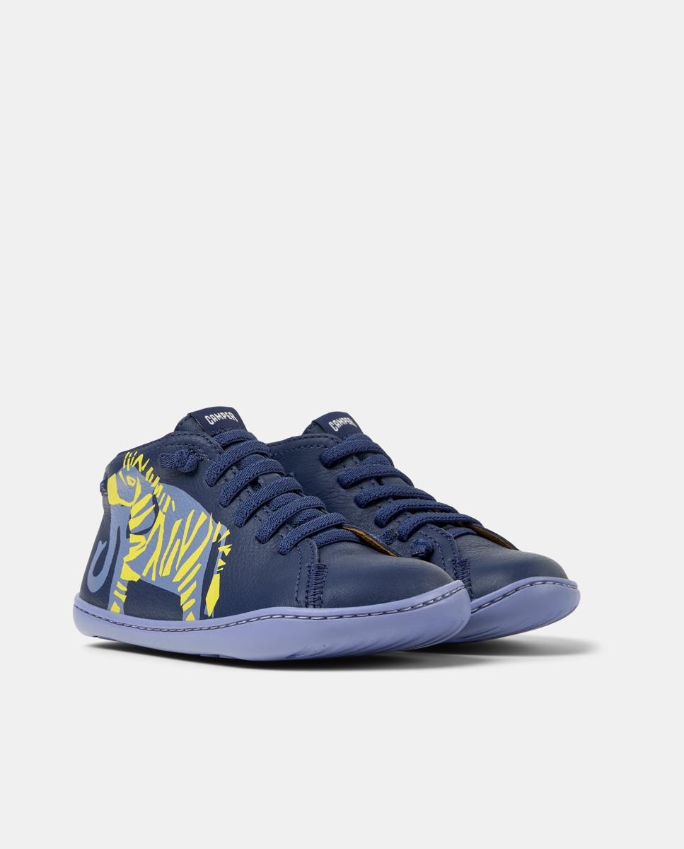 Zapatillas de piel de niño peu cami - Camper - Azul Azul-5