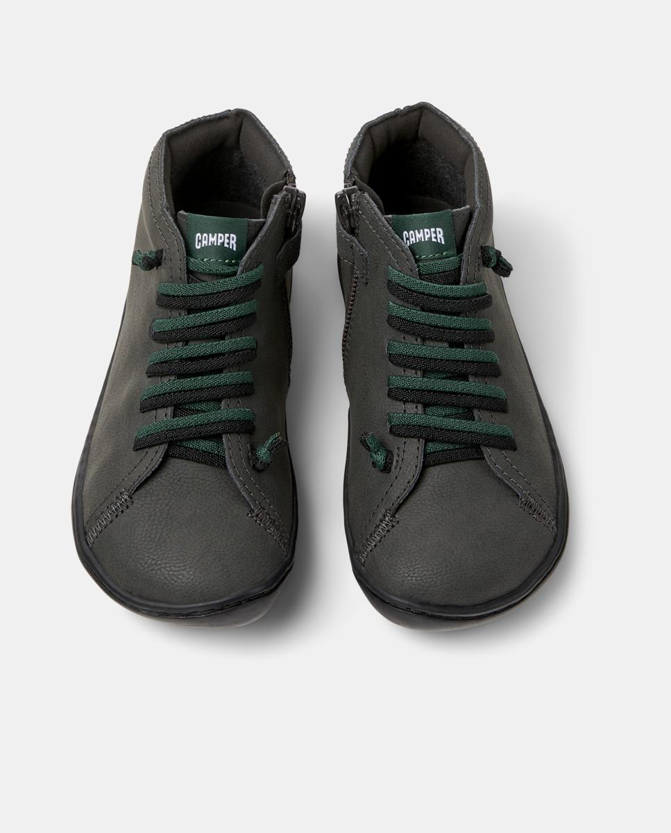 Zapatillas de piel de niño peu cami - Camper - Gris Gris-2