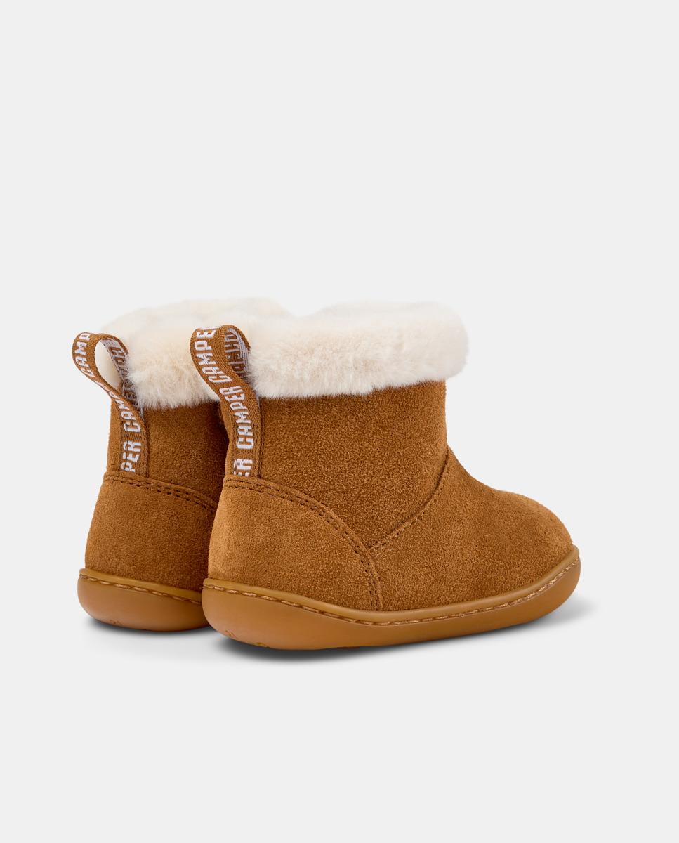 Imagen 3 de Botines de bebé niña peu cami de piel - Camper - Marrón Marrón