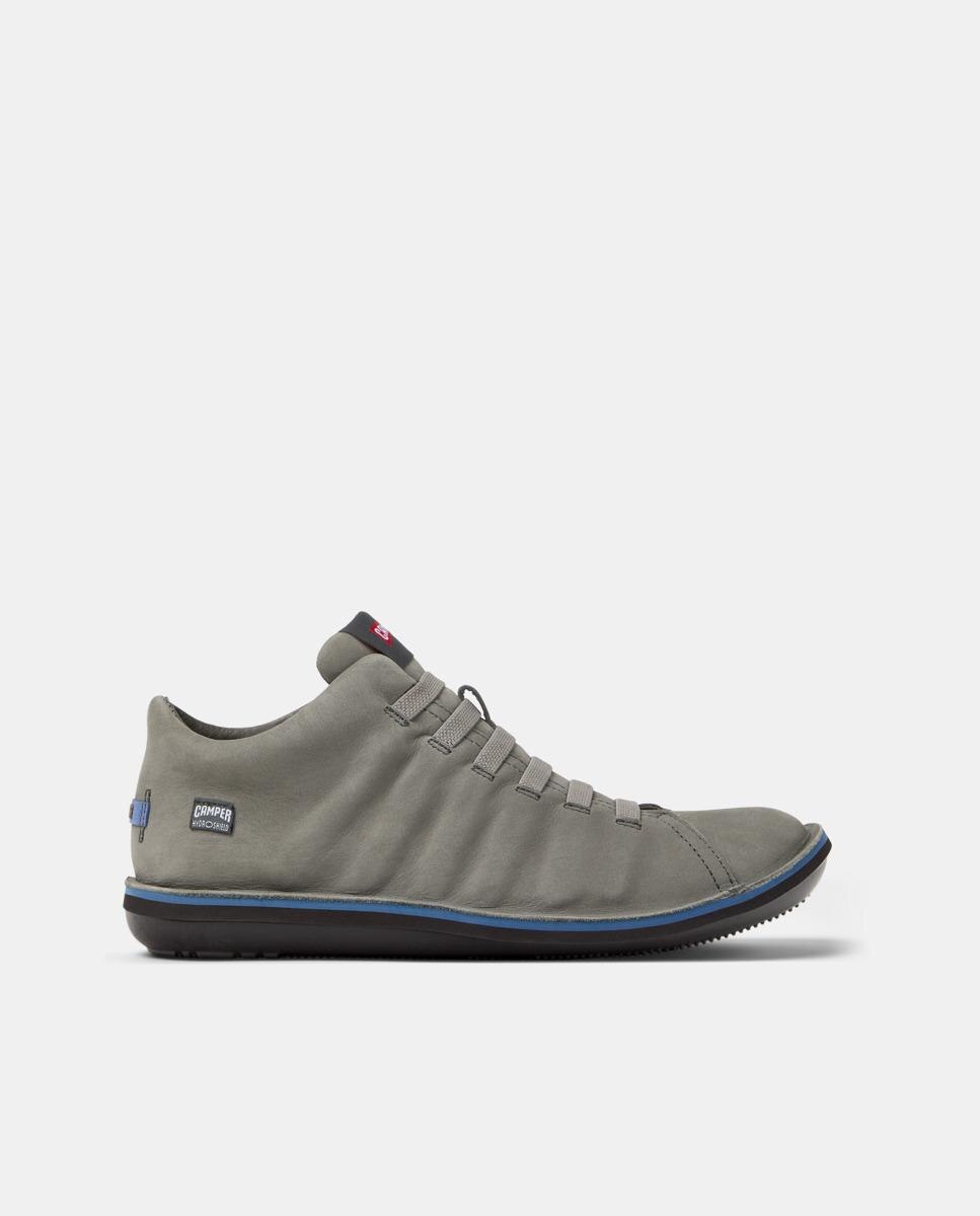 Zapatillas de piel de hombre Beetle con cordones - Camper - Gris Gris-1