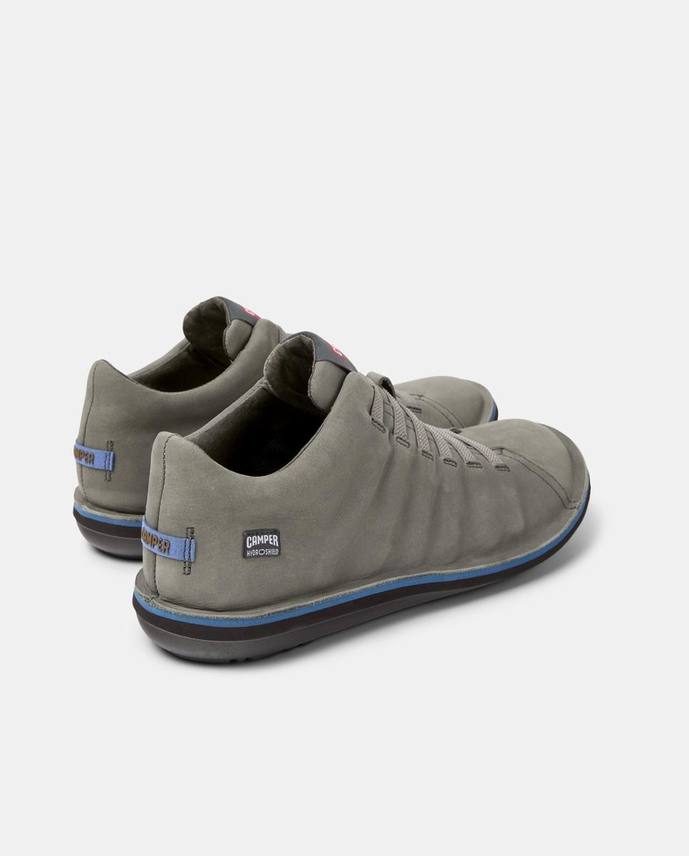 Zapatillas de piel de hombre Beetle con cordones - Camper - Gris Gris-2