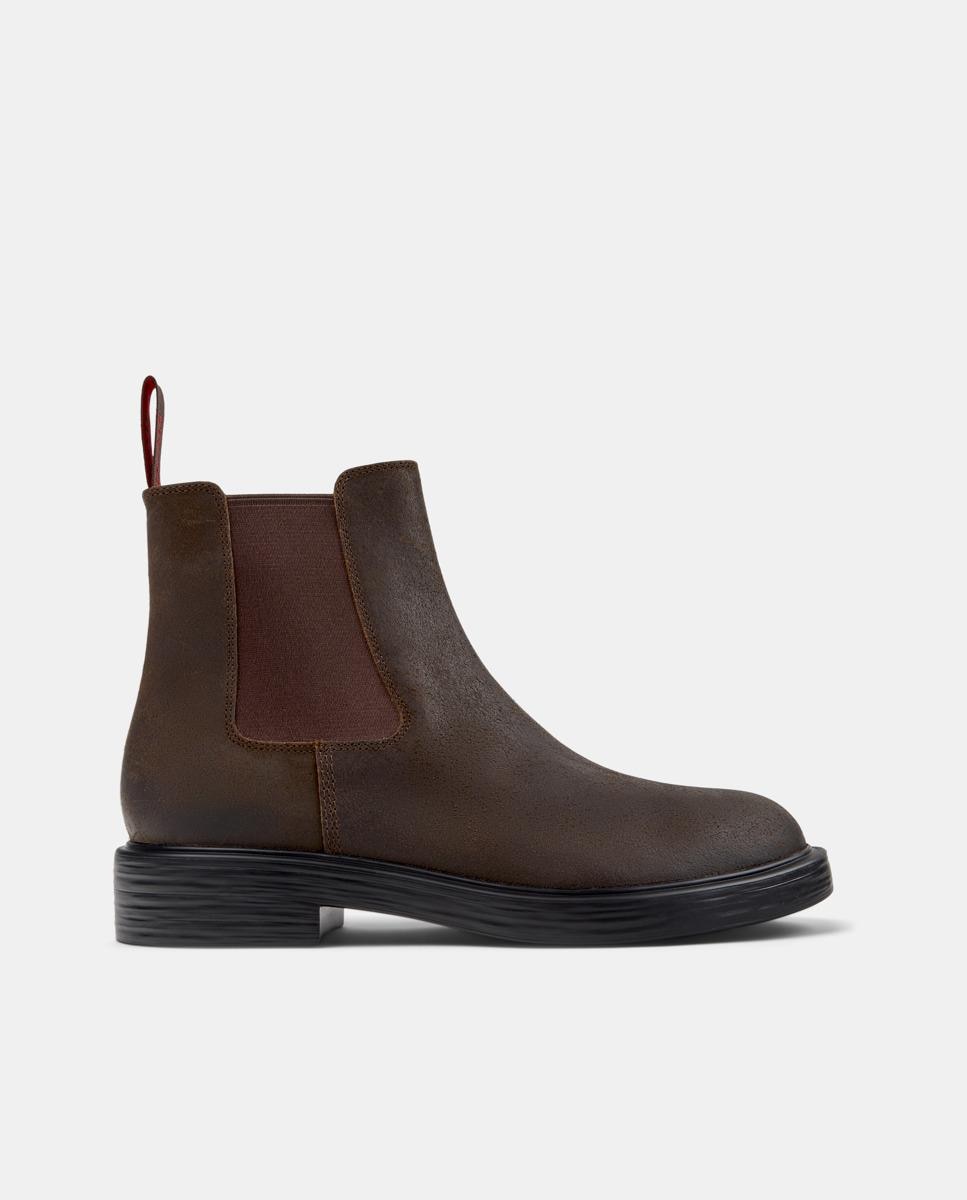 Botines de hombre de piel dean - Camper - Marrón Marrón-1