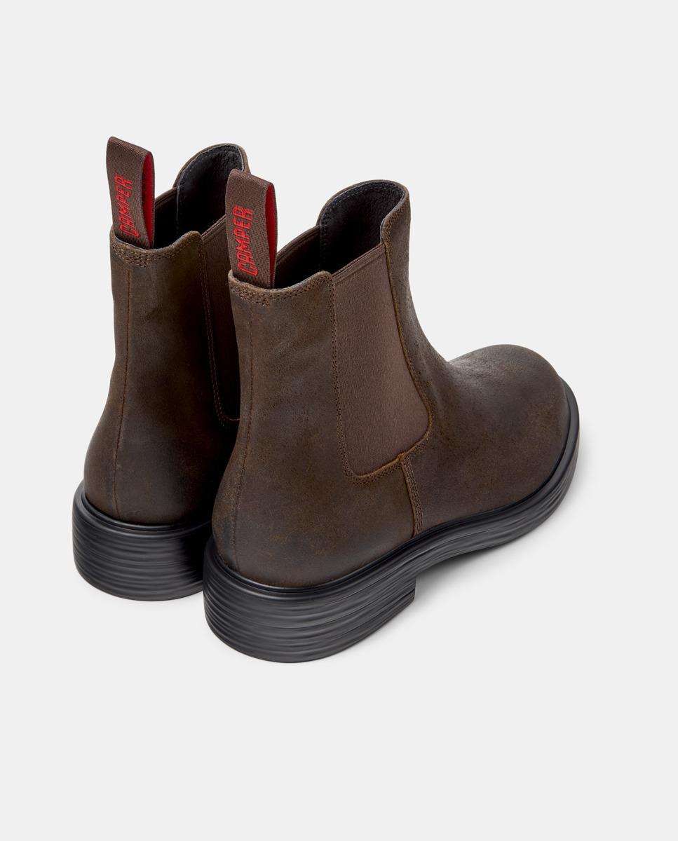 Botines de hombre de piel dean - Camper - Marrón Marrón-2