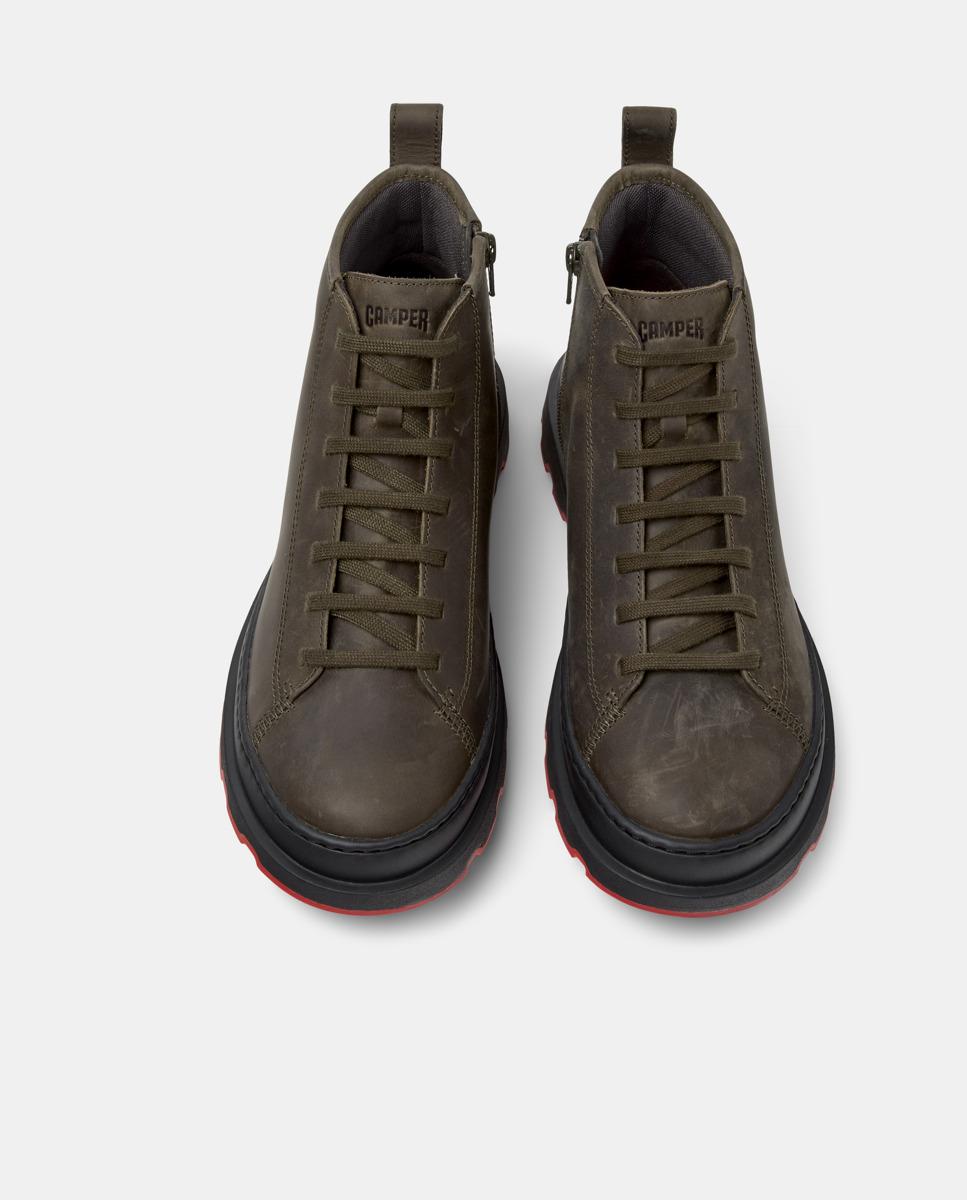 Imagen 3 de Botines de hombre de piel brutus+ - Camper - Verde Verde