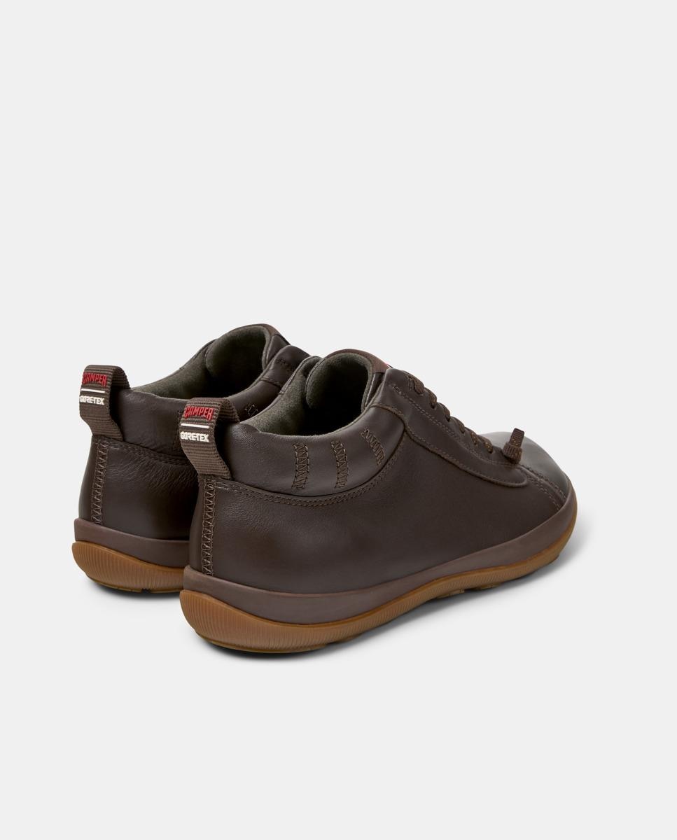 Zapatillas de piel de hombre peu pista gm con cordones - Camper - Marrón Marrón-2