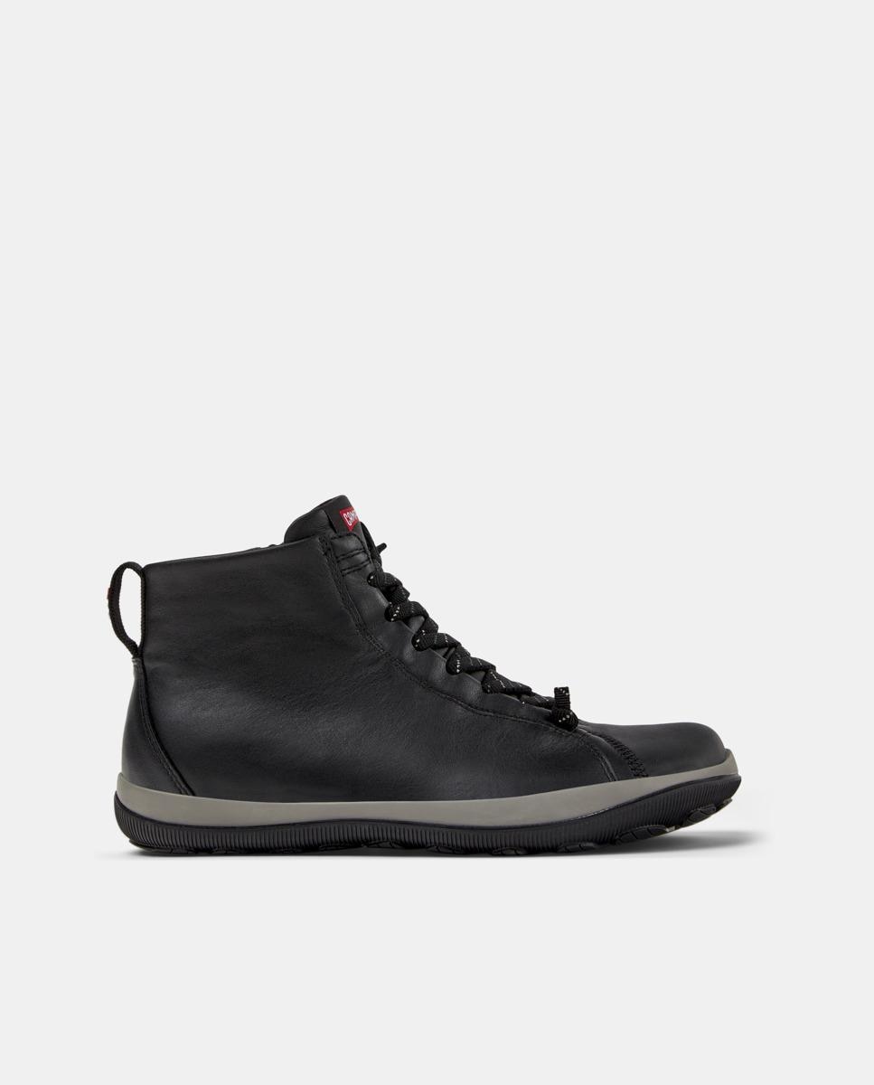 Zapatillas de piel de hombre peu pista gm con cordones - Camper - Negro Negro-1