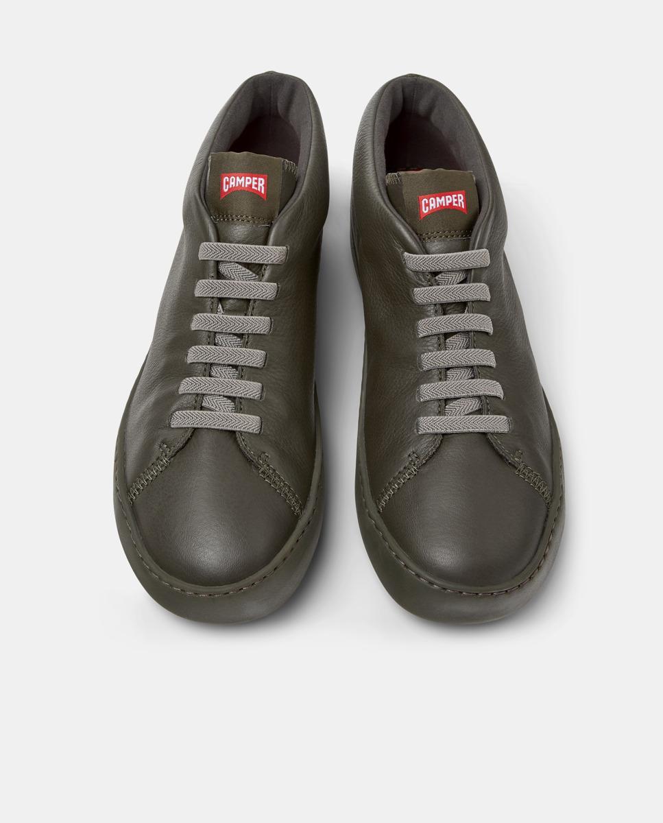 Zapatillas altas de hombre peu touring de piel - Camper - Verde Verde-3