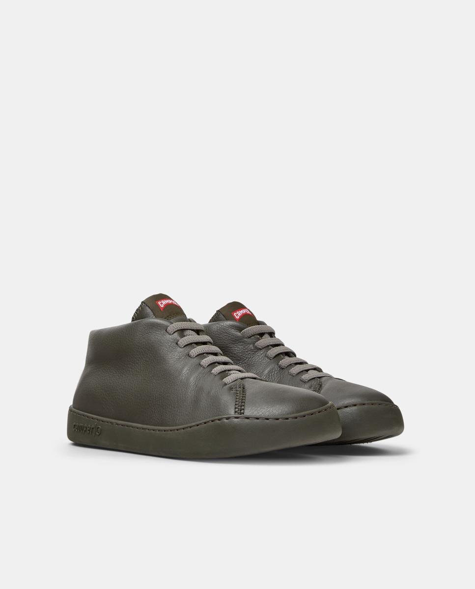 Zapatillas altas de hombre peu touring de piel - Camper - Verde Verde-5